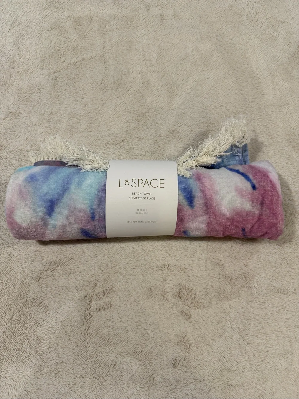 NWT l*space tie dye beach towel